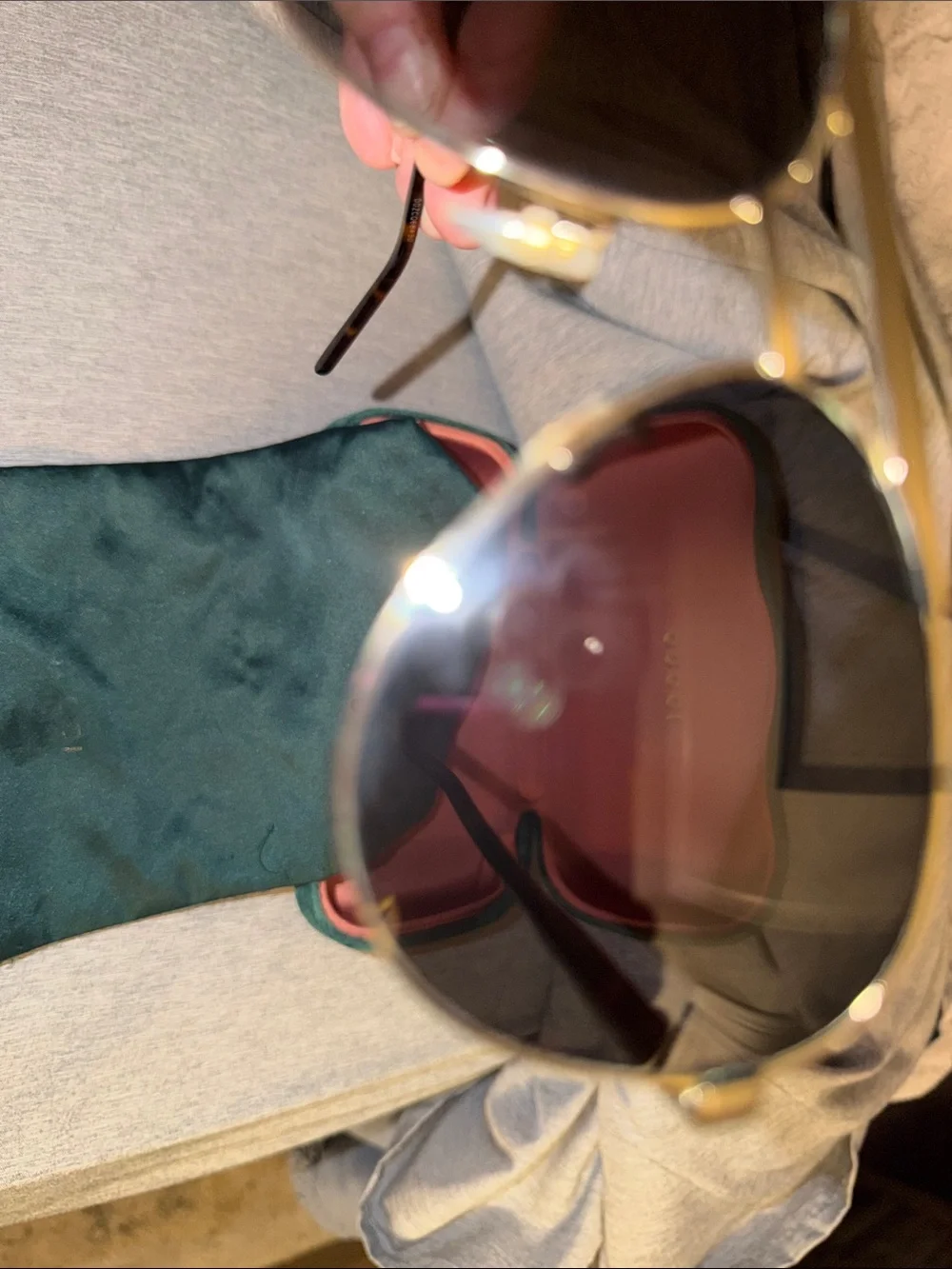 Gucci Tortoiseshell Sunglasses with Gold Accents